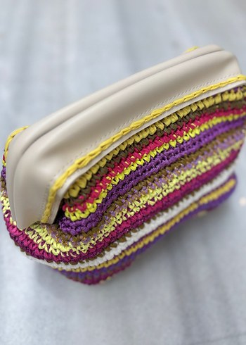 Deri gizli burs tasarım clutch çanta - Görsel 10