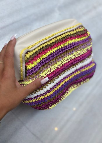 Deri gizli burs tasarım clutch çanta - Görsel 9