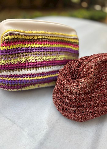 Deri gizli burs tasarım clutch çanta - Görsel 5