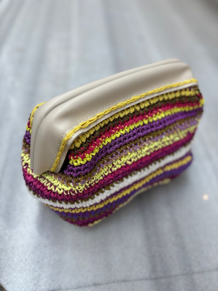 Deri gizli burs tasarım clutch çanta - Görsel 2