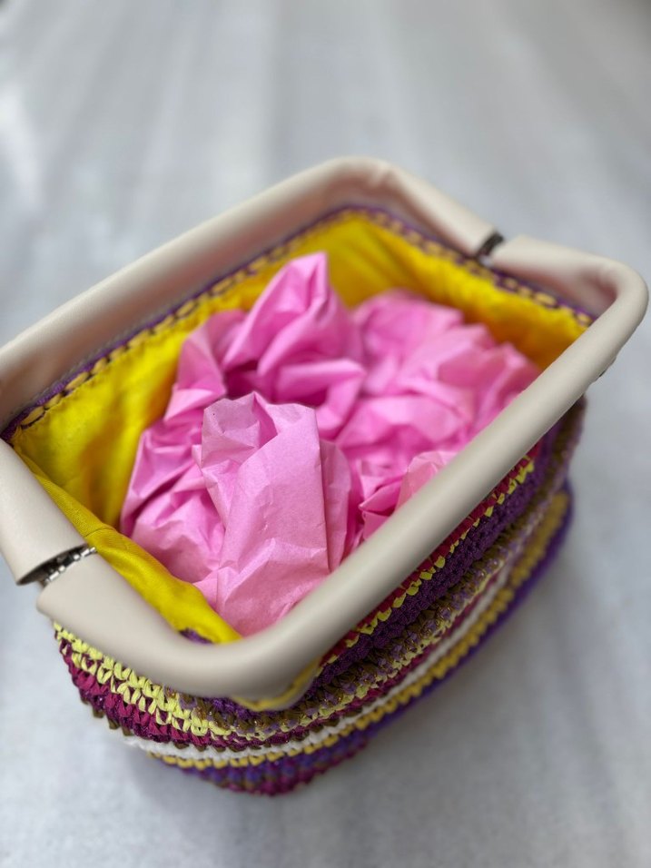 Deri gizli burs tasarım clutch çanta - Görsel 3