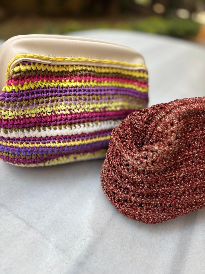 Deri gizli burs tasarım clutch çanta - Görsel 5