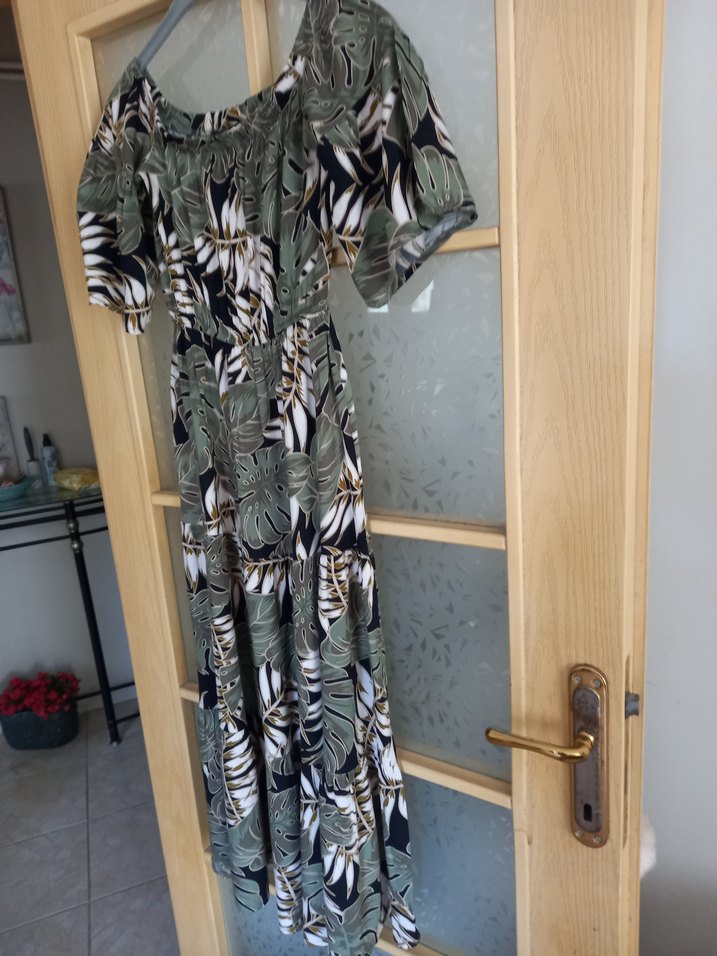 QUZU marka desenli yazlık elbise  - Görsel 3