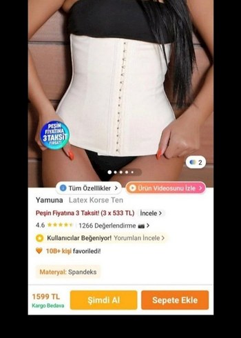 Yamuna uzun latex korse - Görsel 3