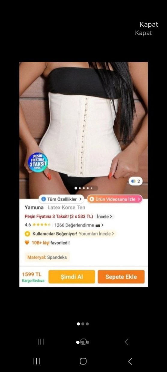 Yamuna uzun latex korse - Görsel 3