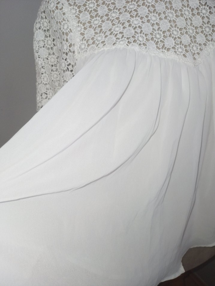 Dantel Detaylı Beyaz Kadın Bluz - Görsel 5