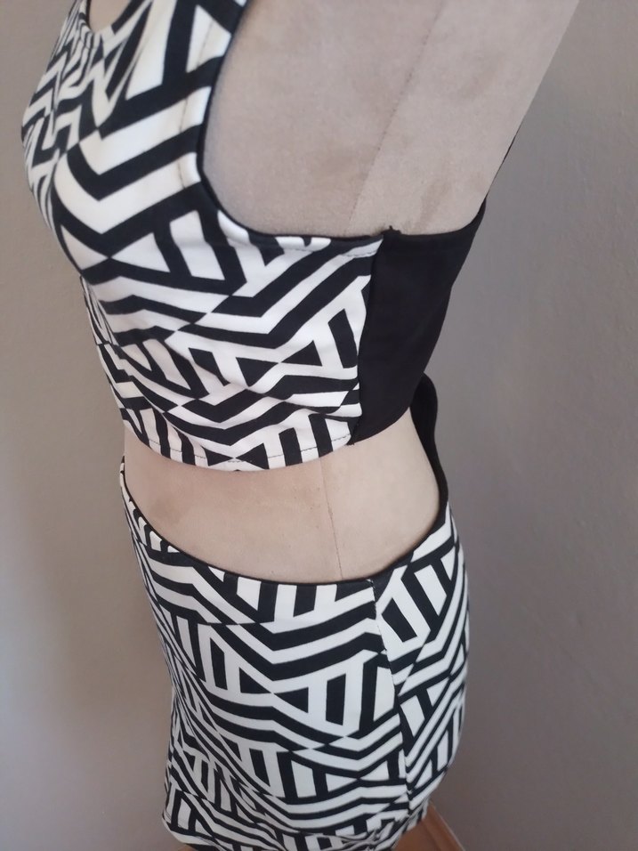 Kadın Zebra Desenli Mini Elbise - Görsel 2