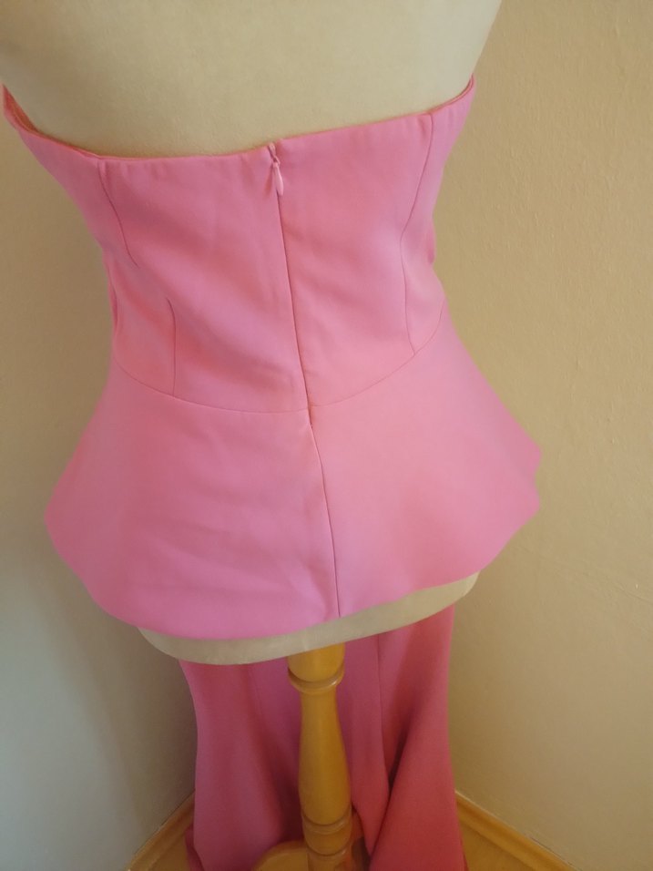 fusya straplez balik etek Uzun Abiye 2li takim - Görsel 4