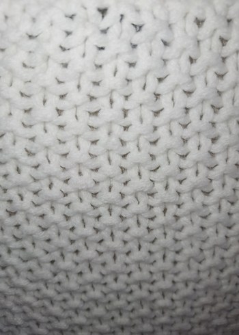 Beyaz Boğazlı Örgü Mini elbise - Görsel 5