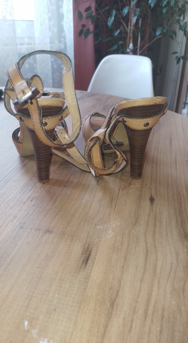 camel Kadın Platform Topuklu Sandalet - Görsel 5