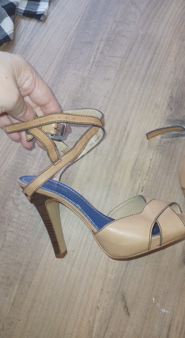 camel Kadın Platform Topuklu Sandalet - Görsel 3