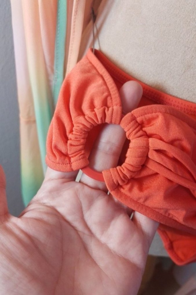 Pembe Mini Strappy Bikini Takımı - Görsel 5