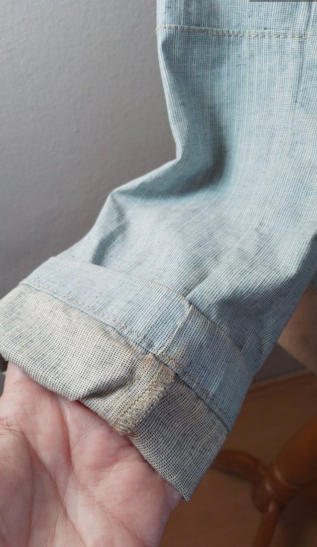 Bej Kadın Denim Ceket Notched Yaka - Görsel 4