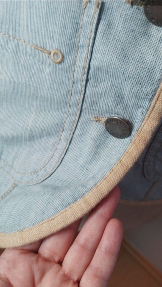 Bej Kadın Denim Ceket Notched Yaka - Görsel 3