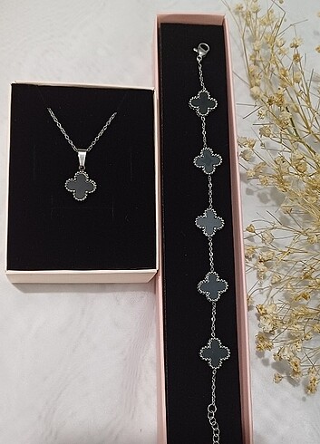 VAN CLEEF 316L ÇELİK KADIN SET 
