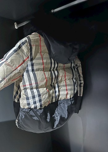 Kürk Detaylı Kısa Kareli Kadın Mont - Görsel 6