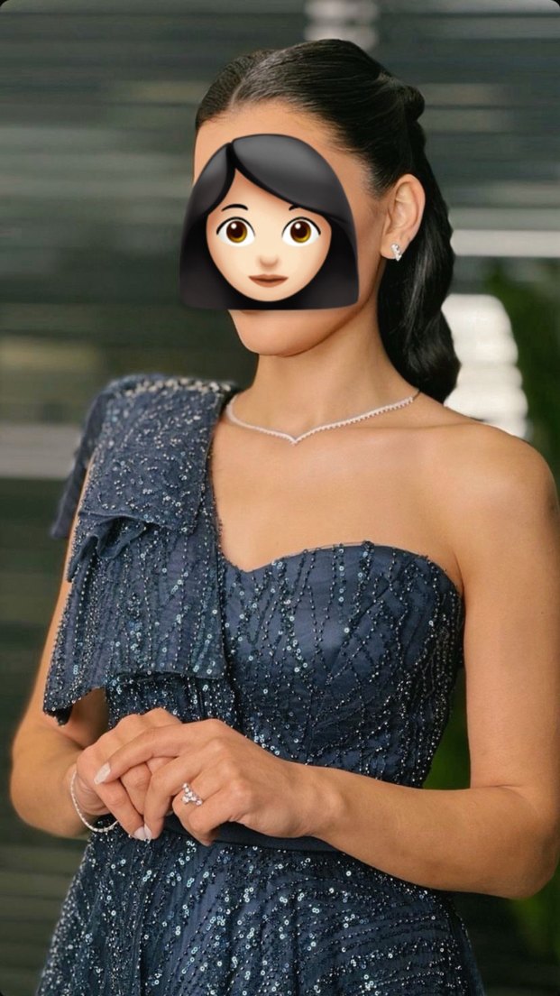 Sade Straplez Drapeli Lacivert İşlemeli Abiye - Görsel 2