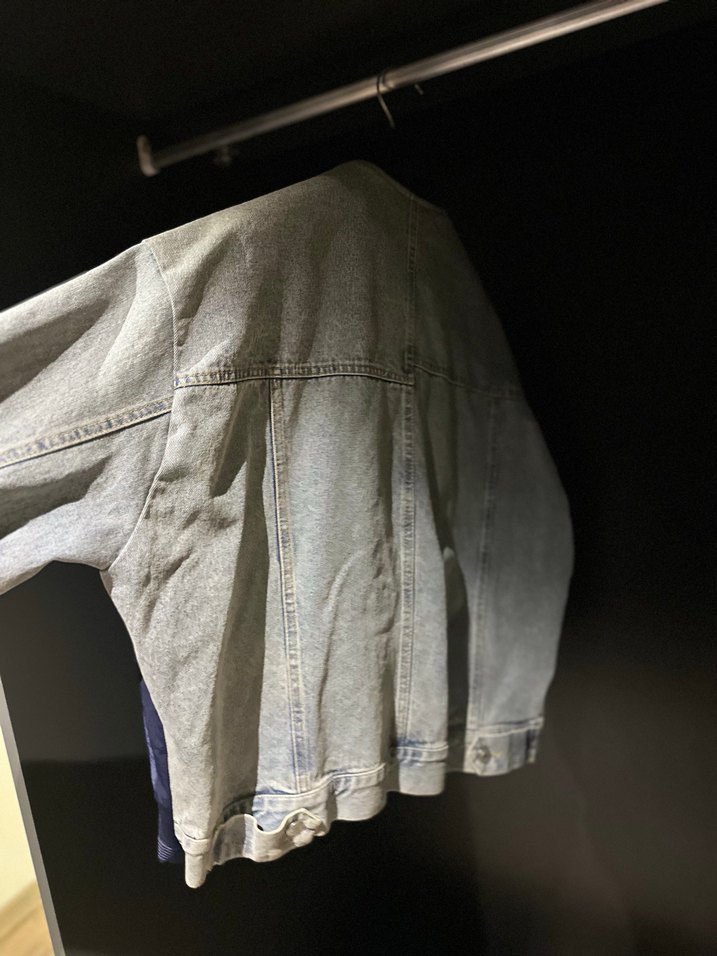 Kadın Lacivert Fermuarlı Denim Ceket - Görsel 5