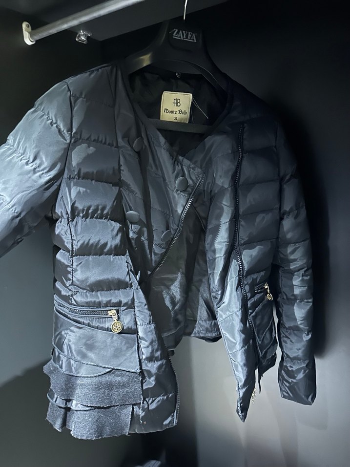 Gri Mini Street Wear Kadın Ceket - Görsel 2