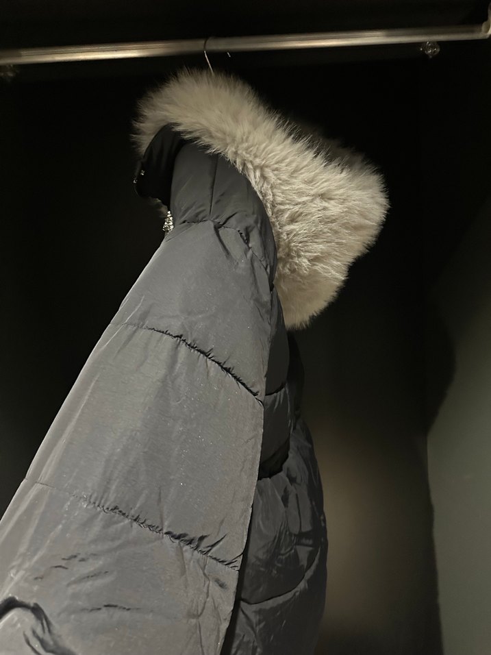 Gri Kürklü Kadın Kışlık Mont - Görsel 3