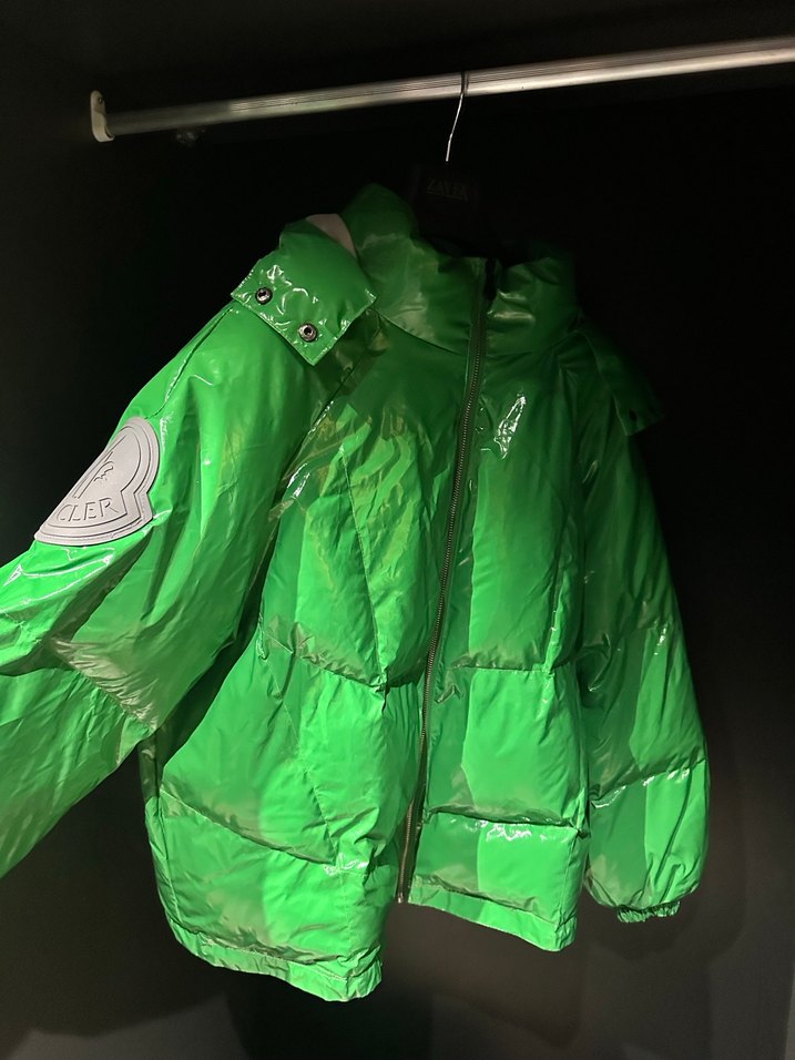 Parlak Yeşil Fermuarlı Kadın Kışlık Ceket - Görsel 2