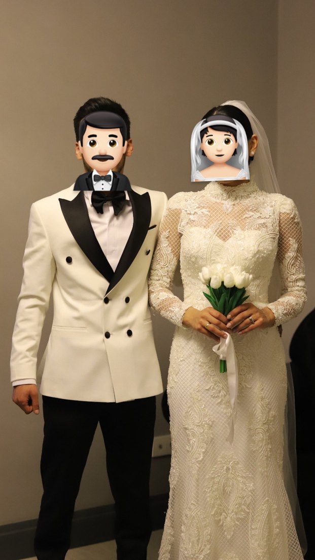 Dantel Detaylı Beyaz Midi Gelinlik - Görsel 2