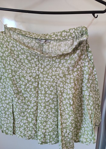 Diğer Mint Yeşili Pilili Mini Şort Etek