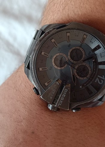 acilll satılık!!Gri Diesel Erkek Biker Saat - Görsel 4