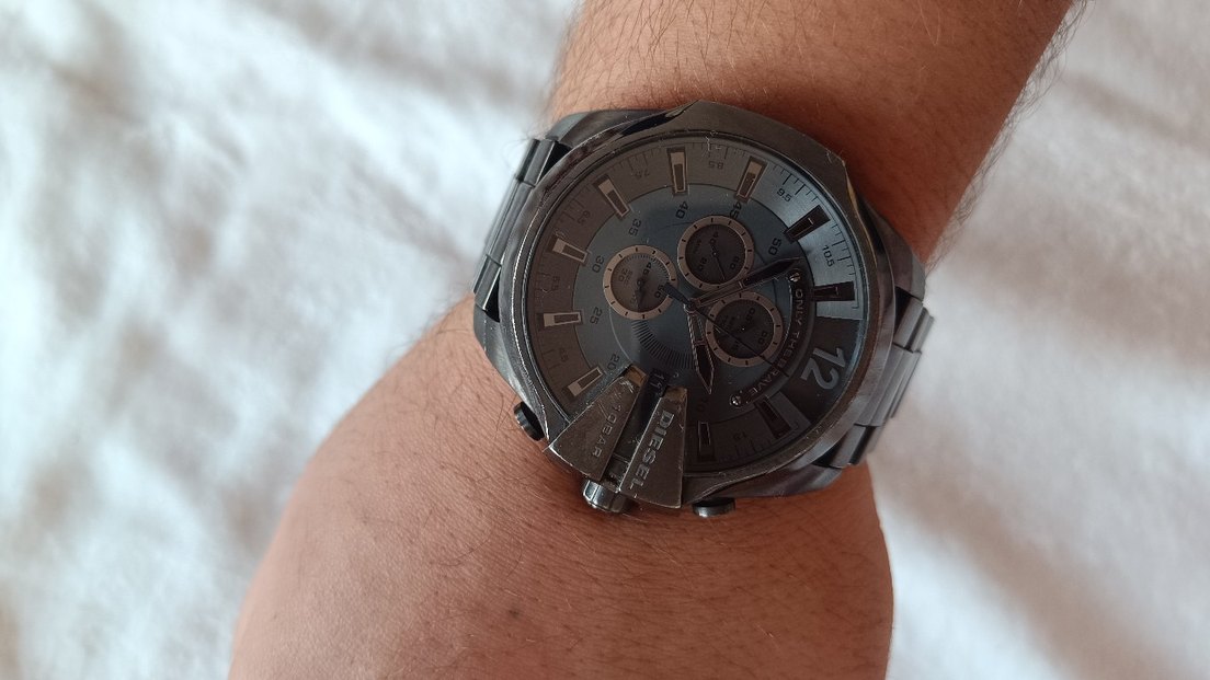 acilll satılık!!Gri Diesel Erkek Biker Saat - Görsel 4