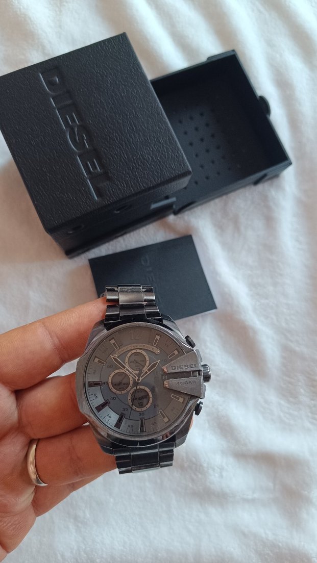 acilll satılık!!Gri Diesel Erkek Biker Saat - Görsel 2