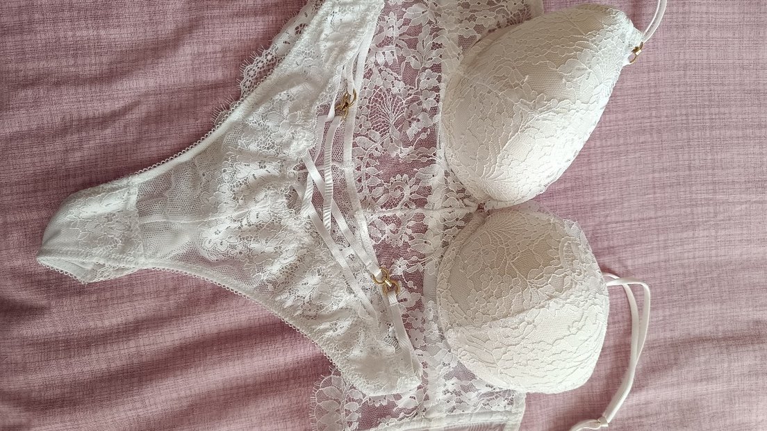 İşlemeli Beyaz Bohem Sütyen Takımı - Görsel 2