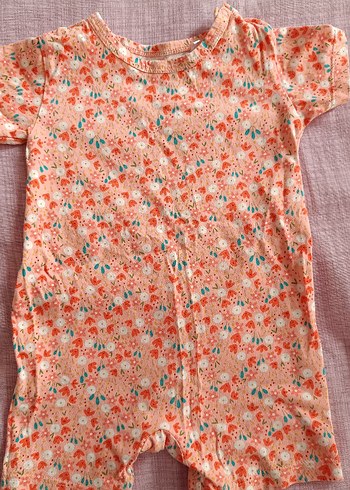 Düğmeli Pembe Bebek Kız Tulum - Görsel 2