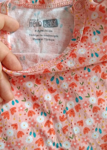 Düğmeli Pembe Bebek Kız Tulum - Görsel 5