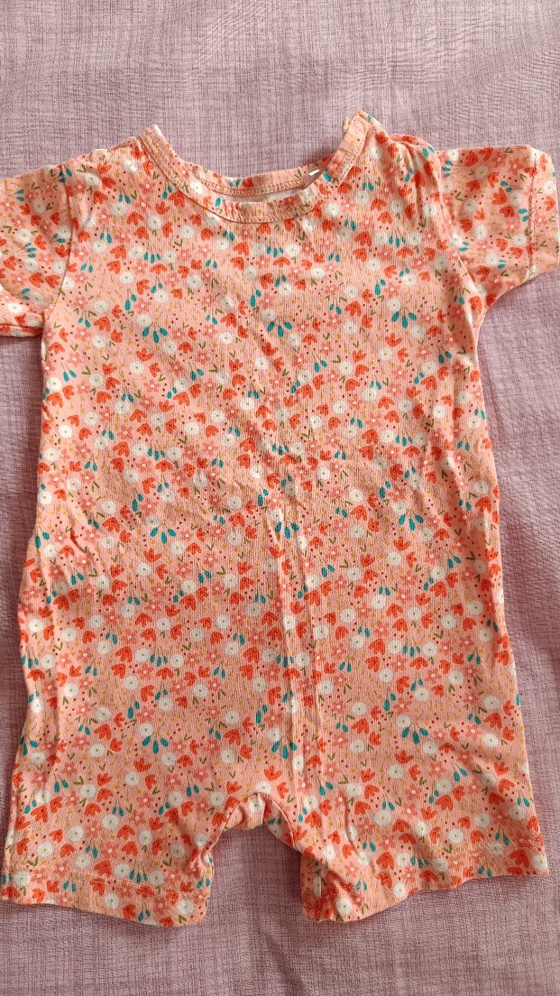 Düğmeli Pembe Bebek Kız Tulum - Görsel 2