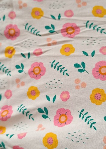 Çiçek Desenli kız tulum - Görsel 3