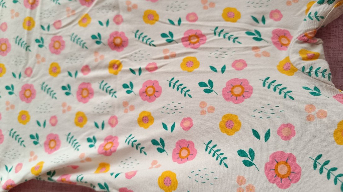 Çiçek Desenli kız tulum - Görsel 3