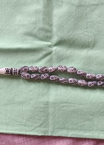 Beyaz Bohem Tarz Erkek Tesbih - Görsel 2