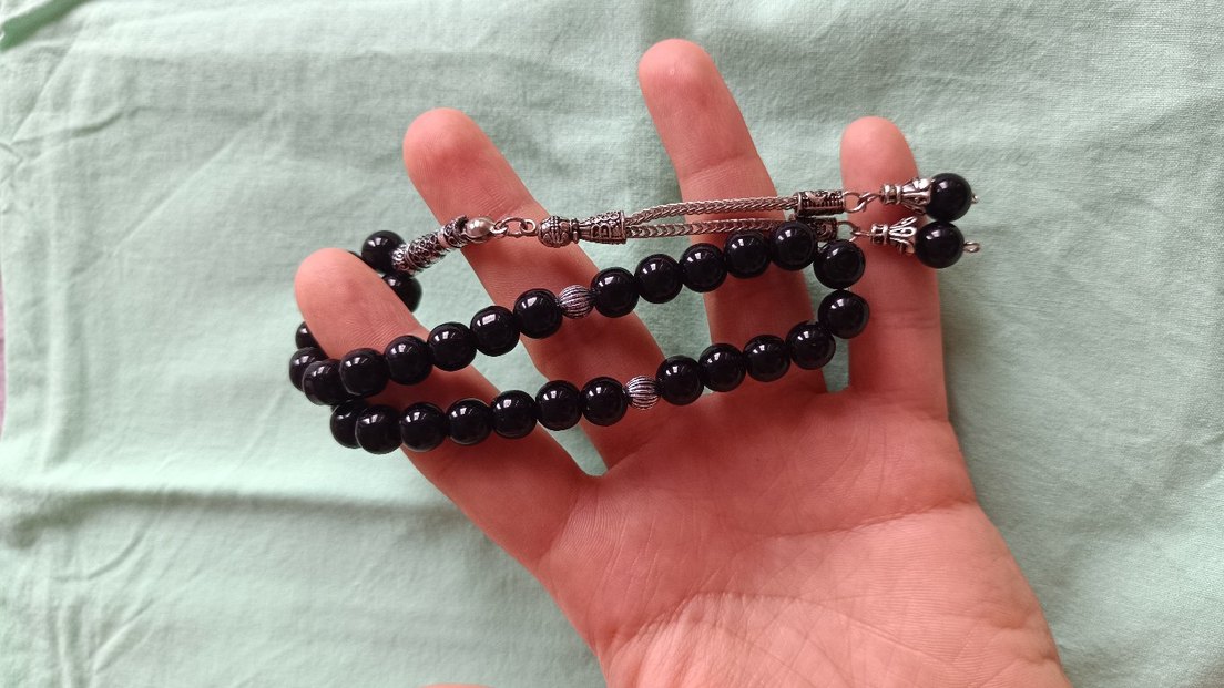 Siyah Gotik Erkek Tesbih - Görsel 3