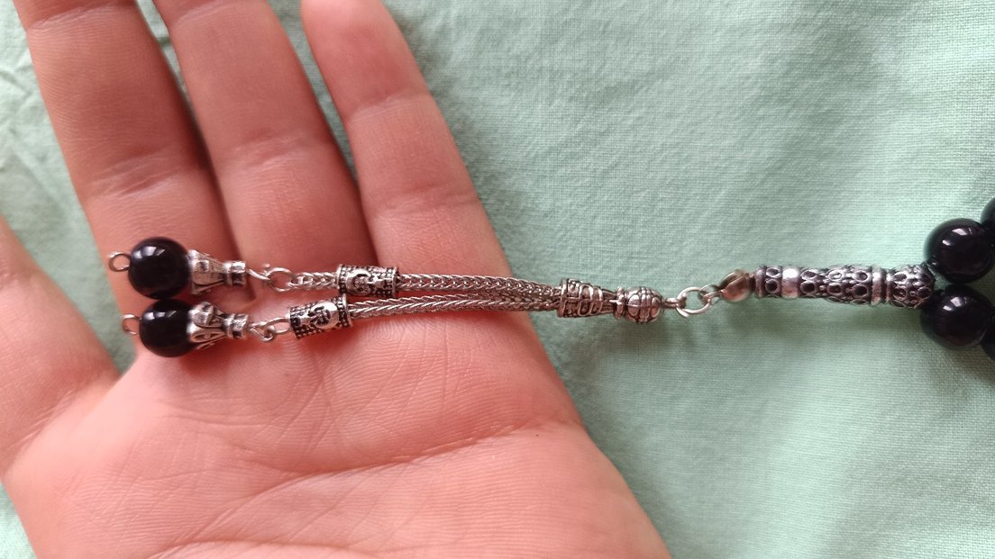 Siyah Gotik Erkek Tesbih - Görsel 2