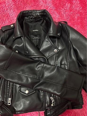 Pull and Bear crop deri ceket