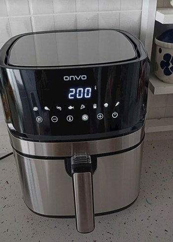 Beden Renk Onvo Dijital Ekranlı Gri Hava Fritözü