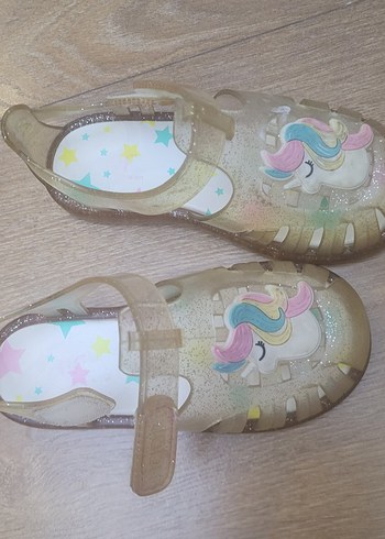 Kız Çocuk Simli Bej igor Sandalet - Görsel 2