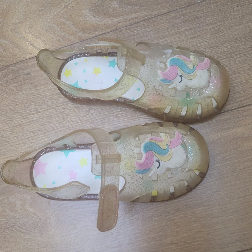 Kız Çocuk Simli Bej igor Sandalet - Görsel 2