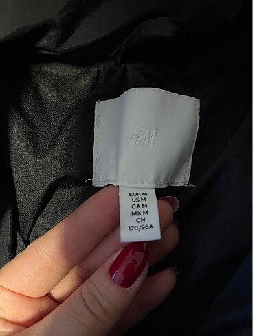 m Beden H&M siyah mont