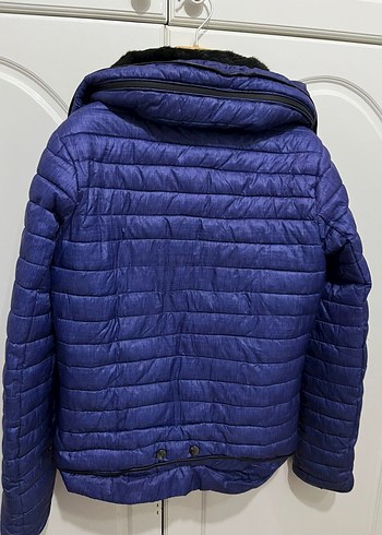 Kürklü Lacivert Kadın Ceket - Görsel 3