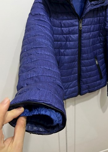 Kürklü Lacivert Kadın Ceket - Görsel 4