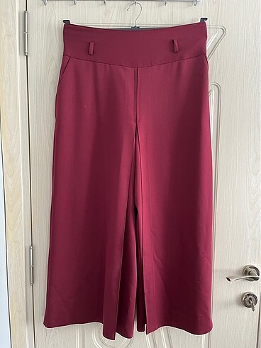 Zara Bordo Kumaş Pantolon