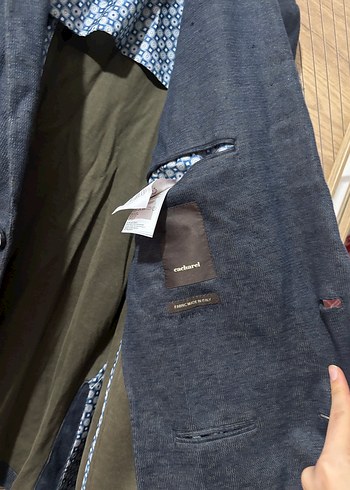 Düğmeli Gri Erkek Blazer Ceket - Görsel 4