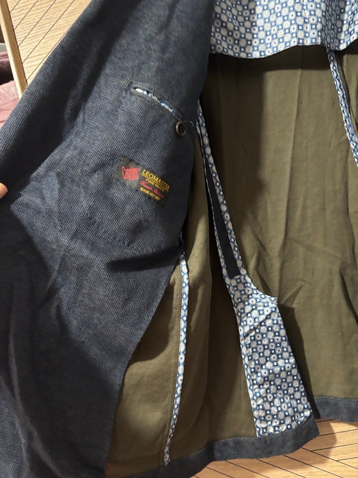 Düğmeli Gri Erkek Blazer Ceket - Görsel 3