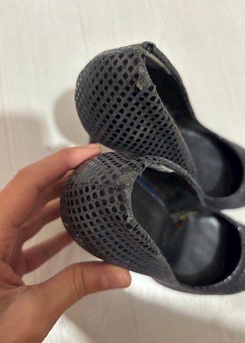 Diğer Siyah Yılan Desenli Stiletto Topuklu Kadın Ayakkabı